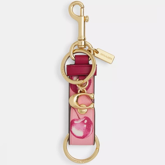 Key Chain- Coach Cherry Print - Picture 1 of 6